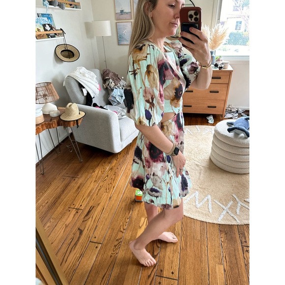 Karina Grimaldi Fleur Print Dress Medium NWT - Picture 6 of 11